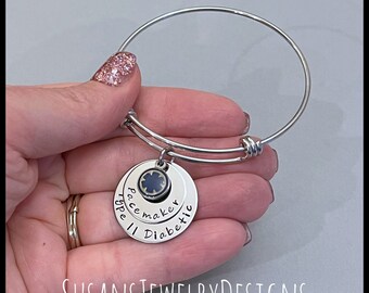 Custom medical alert expandable bracelet, medical ID bangle, stainless medical alert, medical identification, personalized, stroke bracelet