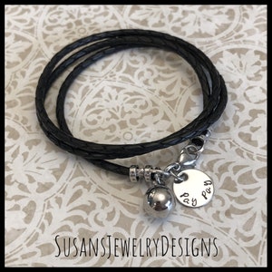 Custom ball urn bracelet, stainless steel, custom wording, leather memorial, cremation jewelry, personalized keepsake, ash capsule, pet loss