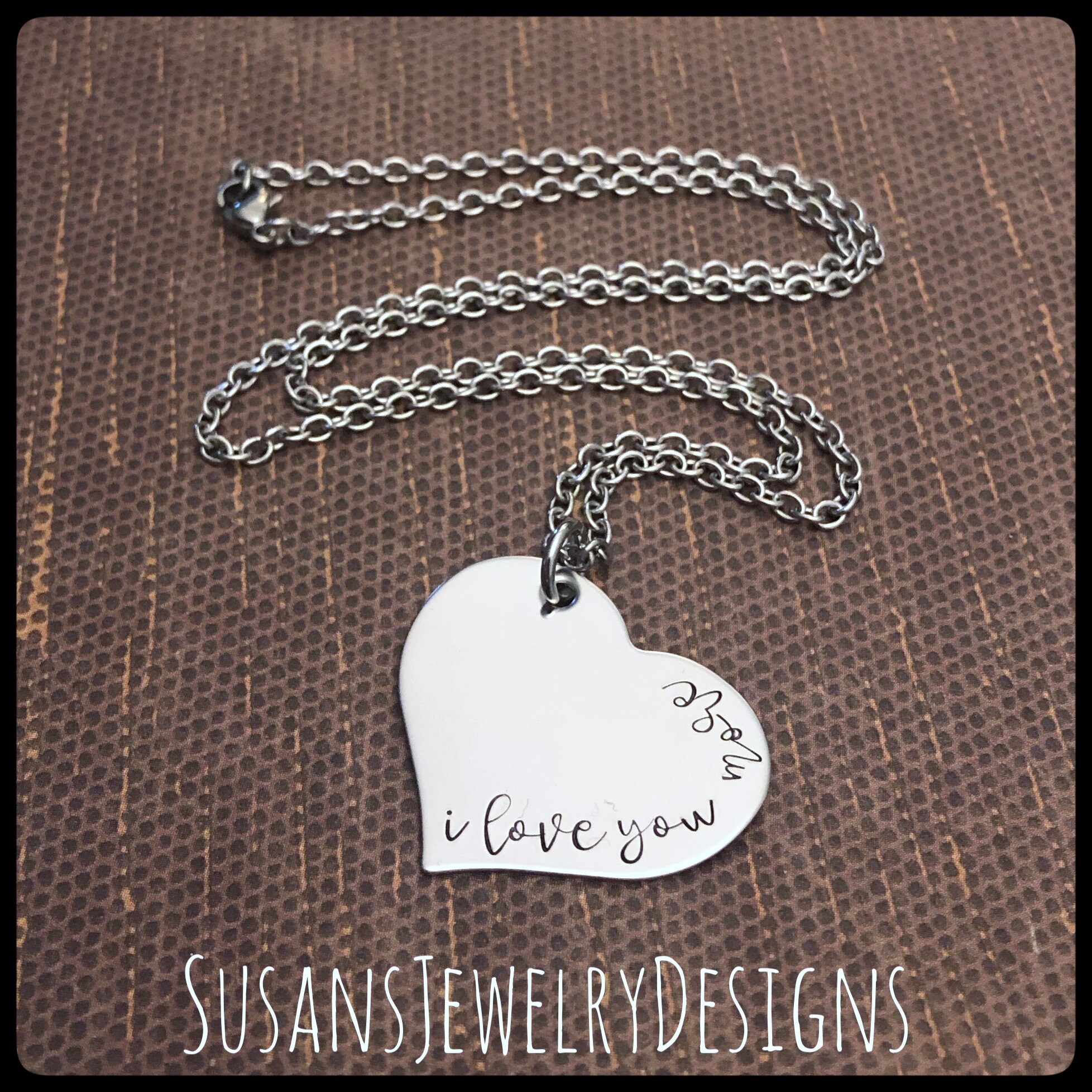 I Love You More Necklace Sentiment Jewelry Heart Valentines Day Gift for Her I Love You I Love You Most Ily Jewelry Girlfriend Wife Etsy UK