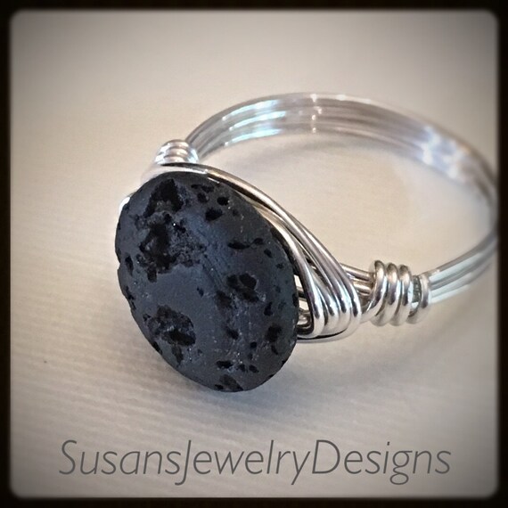 Aromatherapy ring diffuser ring lava stone ring diffuser