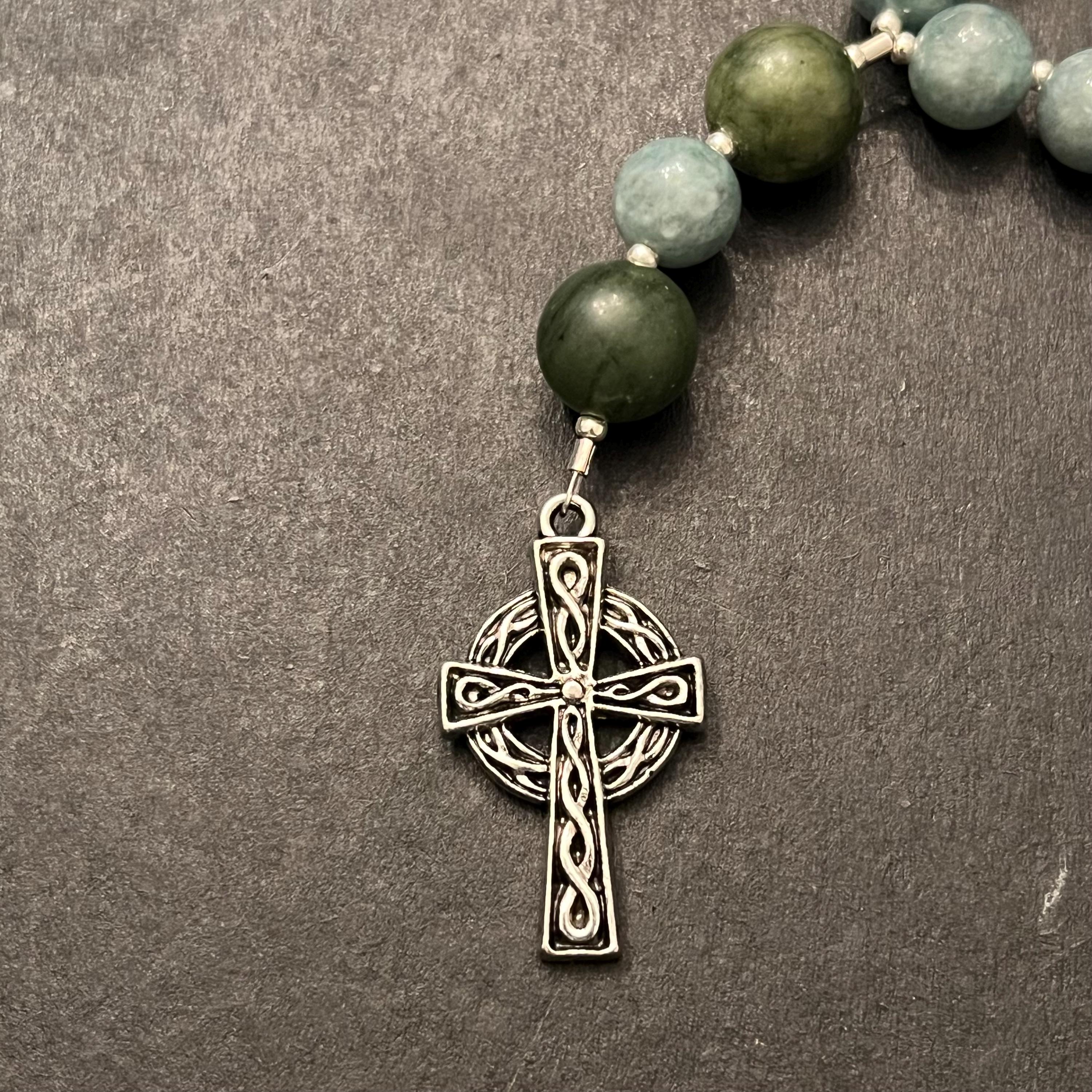 Burmese Jade & Green Jade Protestant Prayer Beads, Episcopal, Methodist ...