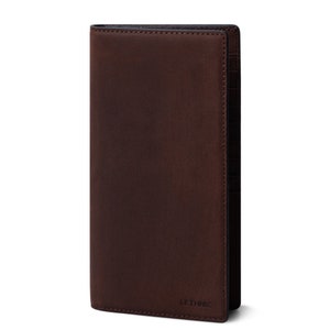 Cartera de cuero importada funcional de alta calidad hecha a mano, regalo Brownie para él