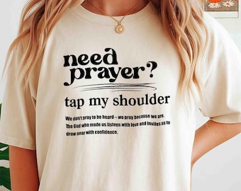 Need Prayer Tap My Shoulder T-Shirt Design (Digital Download)
