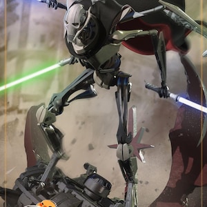 Figurine General Grievous Star Wars – Figurine collector peinte à la main