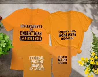 Funny Orange Jail Inmate PNG: Prisoner Costume Design (Instant Download)