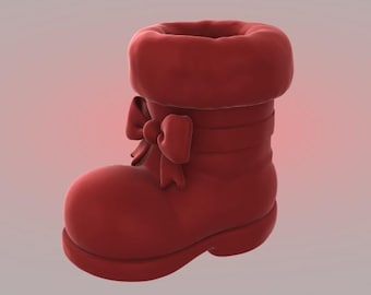 Santa claus boot printable christmas decoration - STL file