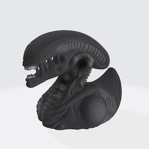 Archivo STL y OBJ de pato alienígena Xenomorph para impresora 3D y animación, descarga digital