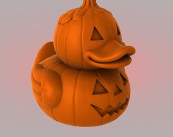 Pumpkin duck STL and OBJ file for 3d printer and animation