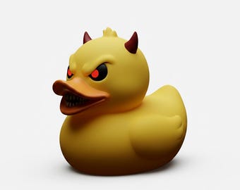 Evil duck STL and OBJ file for 3d printer and animation, Digital Download