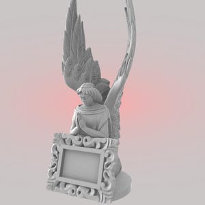 Ángel con marco de fotos - Archivo STL para impresora 3D de resina, descarga digital
