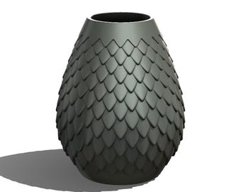 Pine Cone Vase STL: 3D Print File, Modern Home Decor (Digital Download)