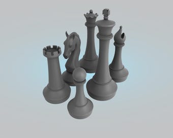 Juego de ajedrez imprimible: Archivos STL y 3mf para impresora 3D y CNC, descarga digital