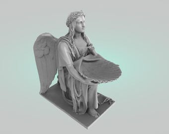 Angel miniature figurine Stl file for resin 3d printer, digital download