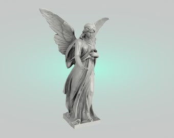 Printable Angel Statue - Stl file for 3d printer, digital download