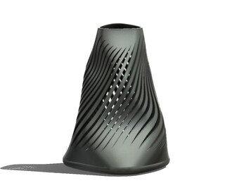 Sliced shape Vase STL: 3D Print File, Modern Home Decor (Digital Download)