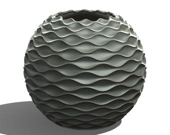 Wavy Shape Vase STL: 3D Print File, Modern Home Decor (Digital Download)