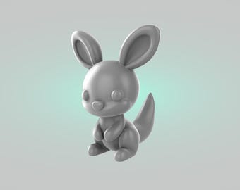 Kangaroo miniature - Stl file for 3d printer (digital download)