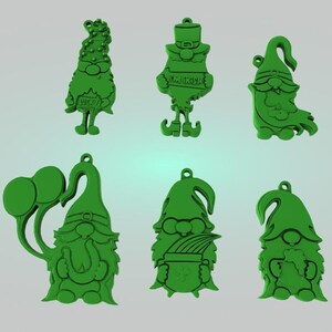 Leprechauns keychains - STL file for 3d printer, digital download
