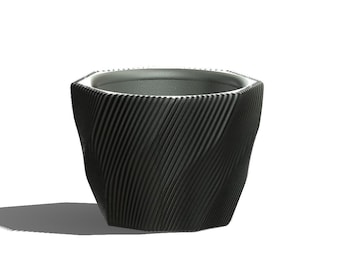 Vaso da fiori a torsione radiale - File STL per stampante 3D, download digitale
