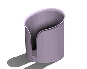 Cotton disc holder STL: 3D Print File, Modern Home Decor (Digital Download)