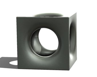 Cube Donut Vase STL: 3D Druck File, Modern Home Decor (Digitaler Download)