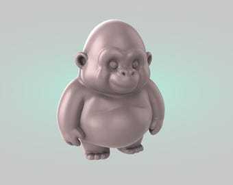 Monkey miniature - STL file for 3d printer (digital download)