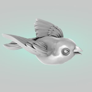 Fichier STL miniature d'oiseau pour imprimante 3D, téléchargement immédiat,