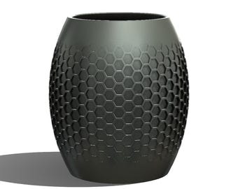Honeycomb Shape Vase STL: 3D Print File, Modern Home Decor (Digital Download)