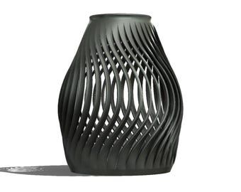 Slice and Twist Shape Vase STL: 3D Print File, Modern Home Decor (Digital Download)