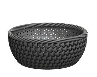 Triple mesh Bowl STL File: Modern 3D Print Decor (Digital Download)
