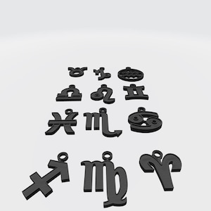 Puede incluir: Signos del zodíaco en blanco y negro, incluyendo Aries, Tauro, Géminis, Cáncer, Leo, Virgo, Libra, Escorpio, Sagitario, Capricornio, Acuario y Piscis.