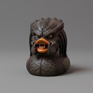 Predator rubber duck toy STL file for 3d printer and animation