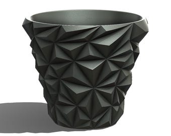 Pyramid Planter Pot STL File: Geometric 3D Print Design (Digital Download)