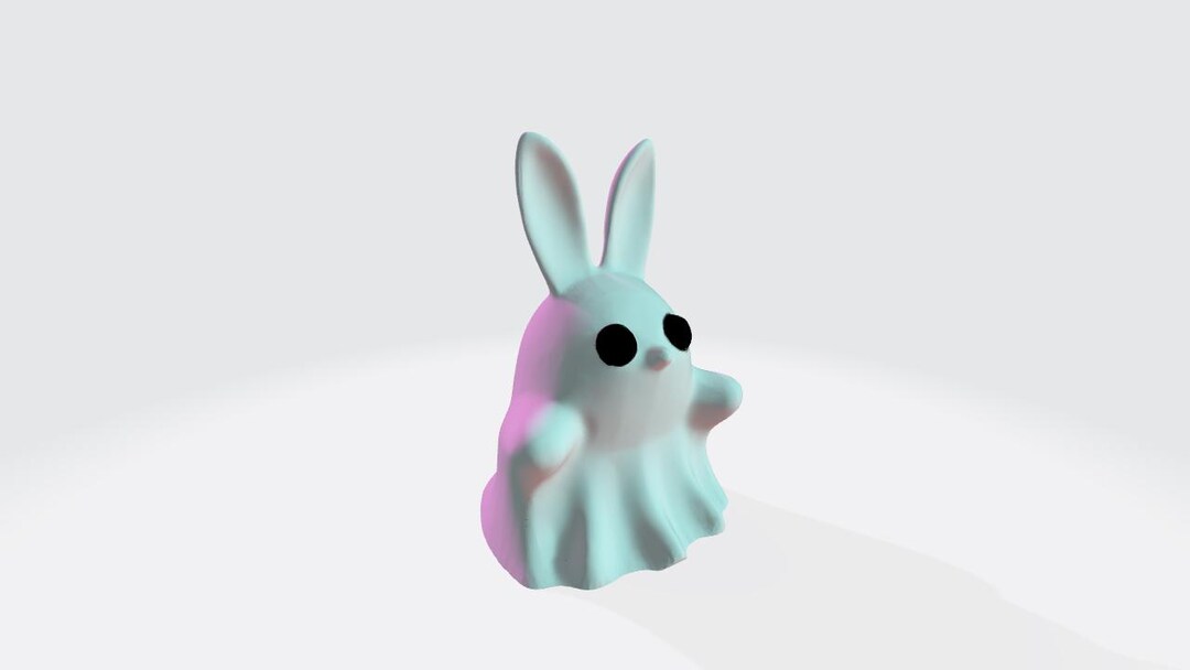 Ghostly Rabbit Ghost Rabbit Halloween Decoration STL and OBJ File for 3d Printer and ...