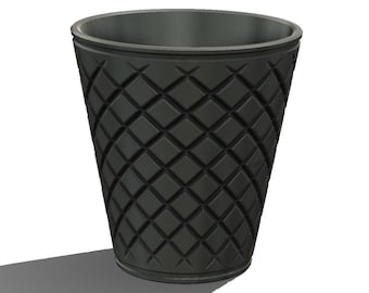 Meshed Planter Pot STL File: Geometric 3D Print Design (Digital Download)