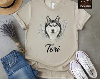 MY PAL Hunde-T-Shirt, Huskey-Hund-T-Shirts, kundenspezifische Hund-T-Shirts. Personalisierte Hundeliebhaber T-Shirt, Husky Hund T-Shirts, benutzerdefinierte Hundeliebhaber T-Shirt