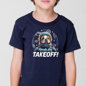 The bulldog, Dog Astronaut design t-shirt
