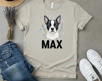 Mein Kumpel-T-Shirt, Boston Terrier T-Shirts, benutzerdefinierte Hunde-T-Shirts, lustige Tier-T-Shirts, benutzerdefinierte Haustier-T-Shirts, benutzerdefinierte Hundeliebhabergeschenk