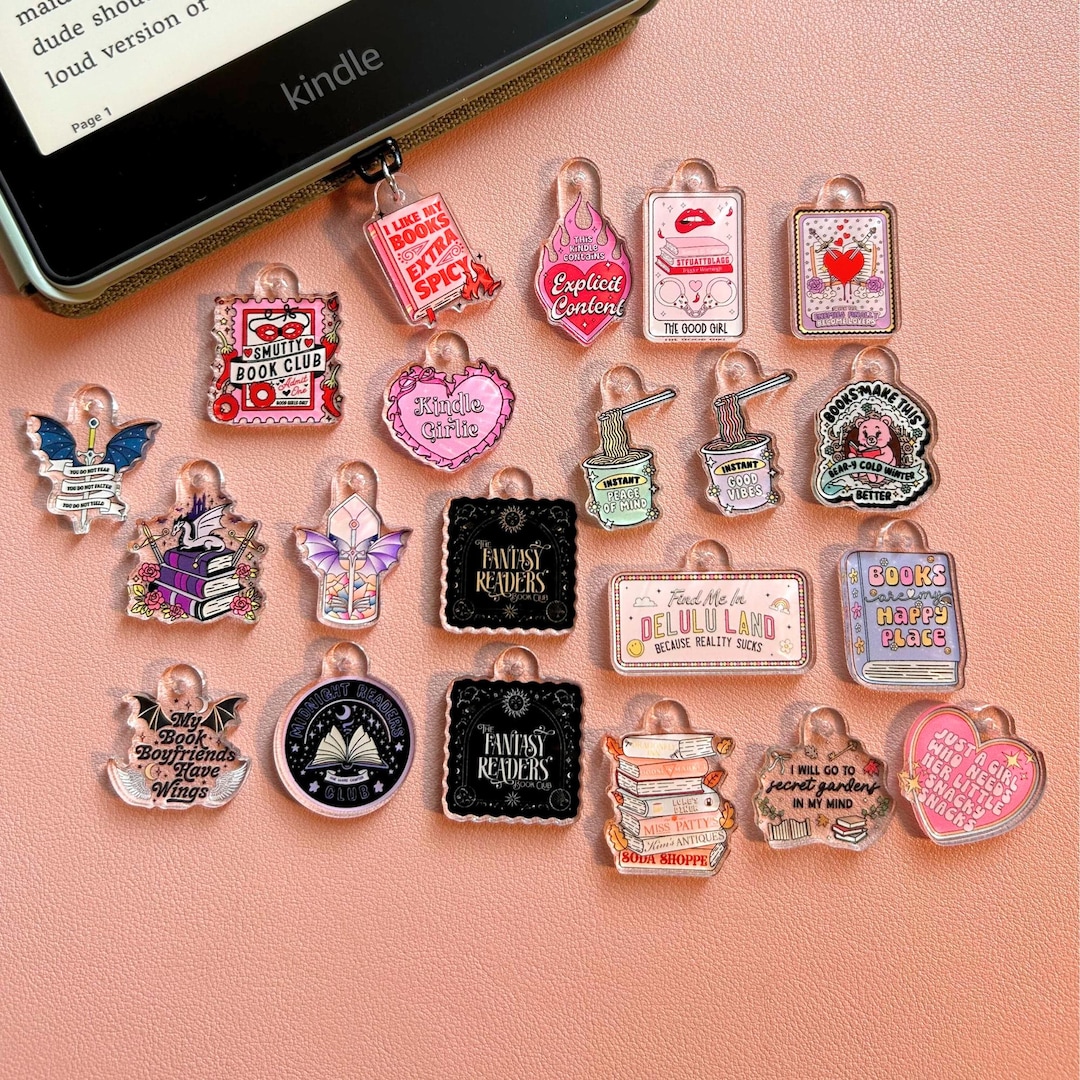 Charm Kindle | Charm Kindle | Kindle | Charm pour téléphone | Merchandising livresques | Cadeaux livresques | Bouchon anti-poussière | Accessoires