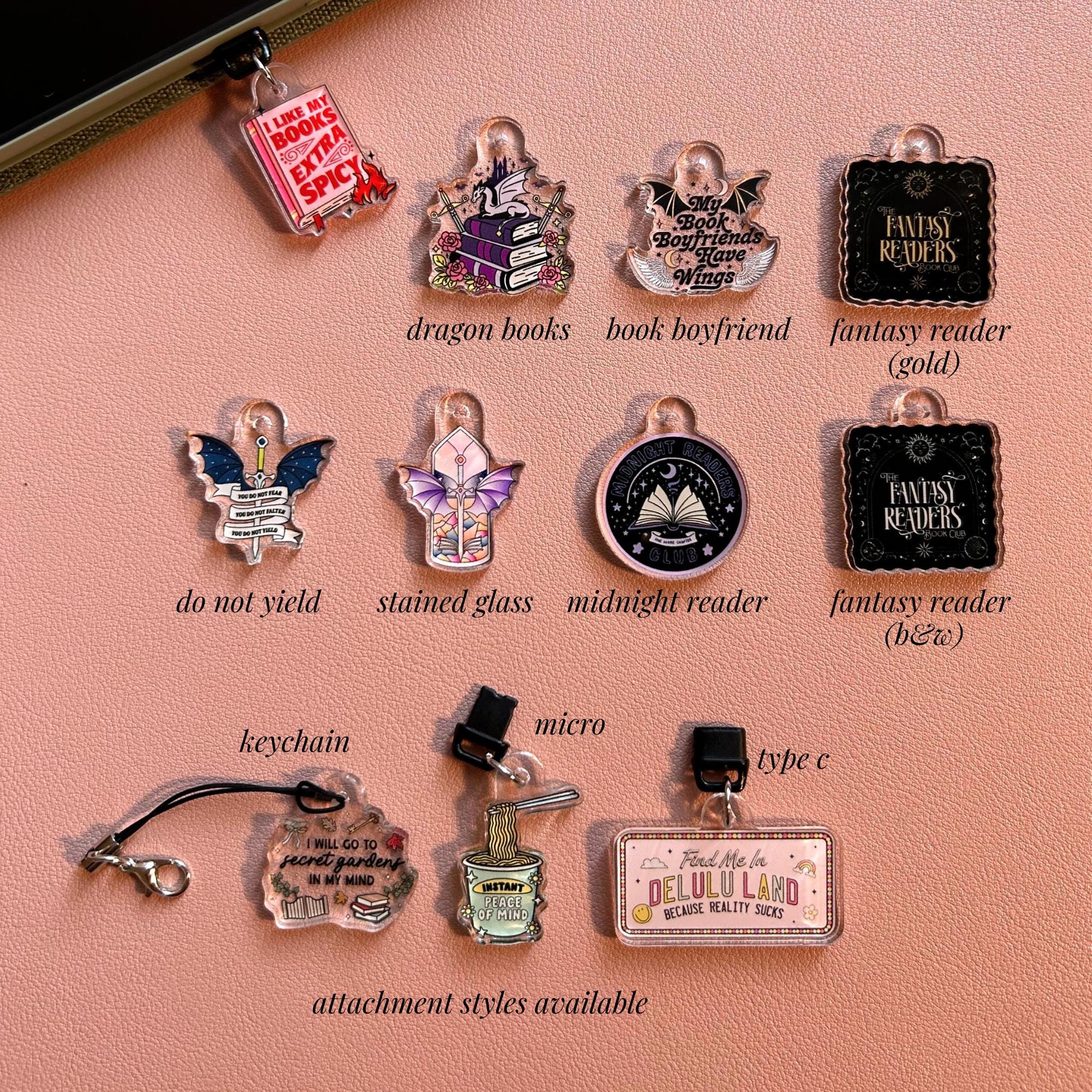 Kindle Charm | Kindle Charm | Kindle |  Phone Charm | Bookish Merch | Bookish Gifts | Dust Plug | Kindle Accessories | Book Lover Gift