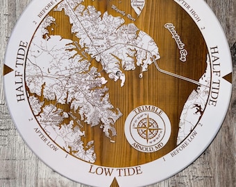 Maryland Lowcountry Tide Clocks for cities/towns  FREE Shipping!