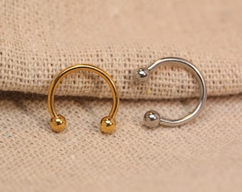 Septum Rings 16G Surgical Steel Clicker Ring Horseshoe Nose Rings Septum Conch Helix Cartilage Nose Hoop Piercing Helix Piercing Jewelry