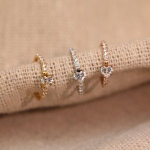 Anneau de nez, créoles 16G Anneau de septum en acier chirurgical 316L Coeur CZ Conque Daith Tragus Helix Rook Piercing Cartilage Boucle d'oreille Anneau pour les lèvres Piercing au lobe