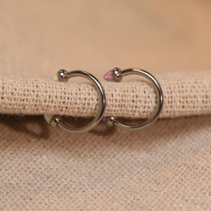 Septum Rings 16G Titanium Clicker Ring Nose Rings Septum Conch Helix Cartilage Nose Hoop Piercing Helix Piercing Jewelry Nose Piercing