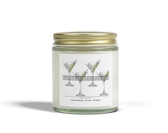 Vela Art Deco Extra Dirty Martini, vela de cóctel, decoración con velas, vela para ella, regalo para mamá, decoración de bar, regalo para amantes del Martini, regalo para mamá