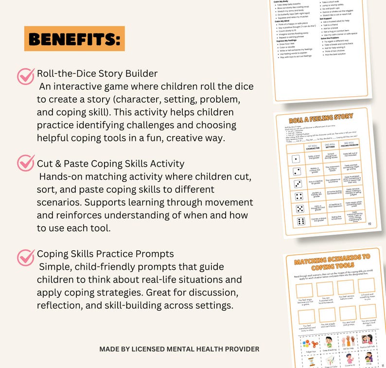 Spring Coping Infographic Coping Skills Spring Themed Activity for Elementary-aged Children - Etsy