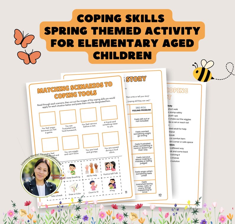 Coping Skills Spring Themed Activity for Elementary-aged Children - Etsy