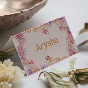 Indian wedding name cards template | Digital place card | colourful | Modern