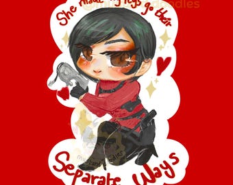 Ada Wong Babygirl Sticker | Resident Evil | RE4 | Vinyl | Holographic | Sparkly