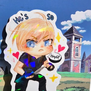 Leon Kennedy Babygirl Sticker | Resident Evil | RE4 | Vinyl | Holographic | Sparkly